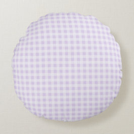 Almofada Redonda Gingham Roxo Claro