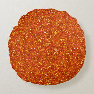 Almofada Redonda Glitter Laranja Sinopia