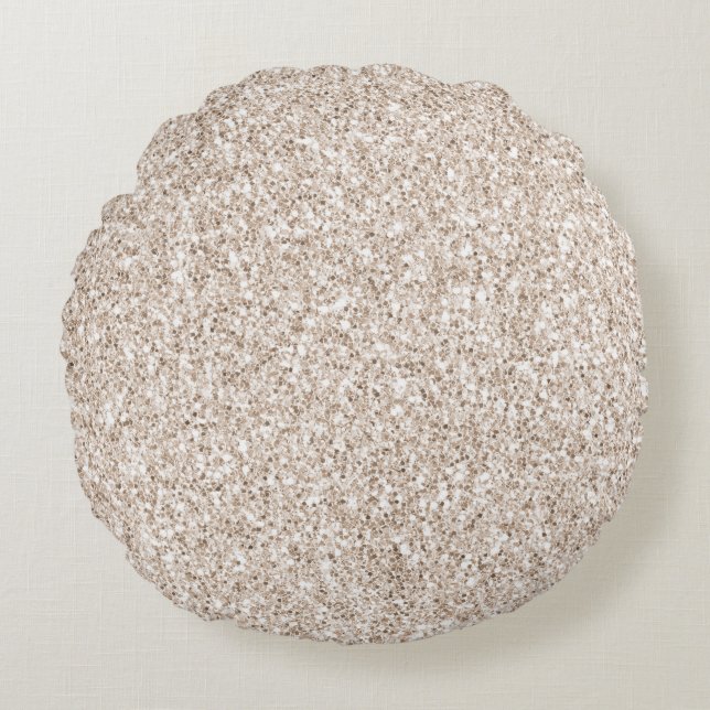 Almofada Redonda Glitz de Creme de Esmagamento Sparkle      (Frente)