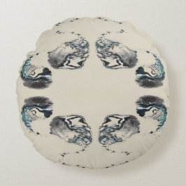 Almofada Redonda Go With the Flow - Acrylic Pouring