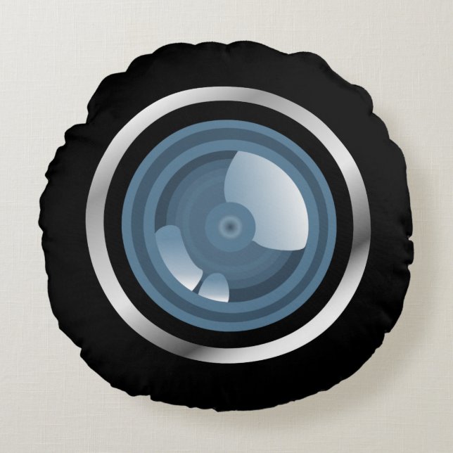 Almofada Redonda Gocha! Travesseiro redondo da lente da câmera (Frente)