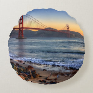 Almofada Redonda Golden gate bridge da fuga de San Francisco Bay
