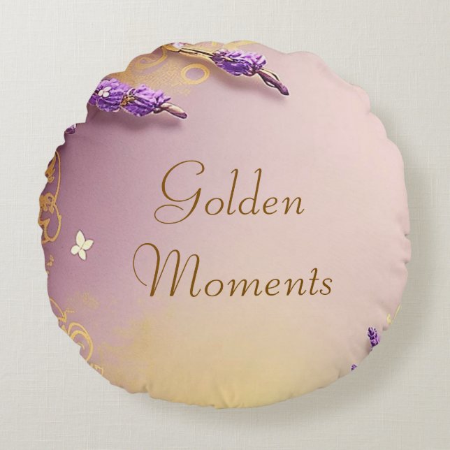Almofada Redonda Golden Moments Times Pillow Schmidt Stationery (Frente)