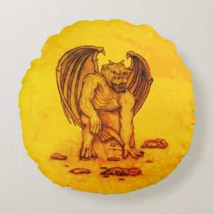 Almofada Redonda Golem Gargoyle