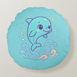 Almofada Redonda Golfinho de Splash de Bolha Personalizado Animal M