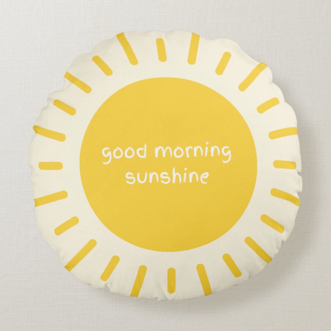 Almofada Redonda good morning sunshine nursery pillow (Frente)