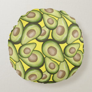 Almofada Redonda Gourmet Fresco Vegan Avacados