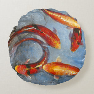 Almofada Redonda Graceful Koi