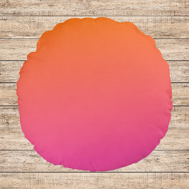 Almofada Redonda Gradiente Laranja e Rosa