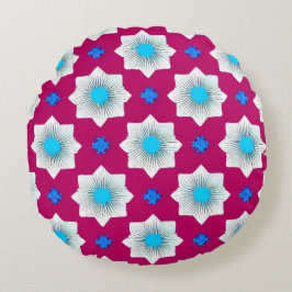 Almofada Redonda Gráfico colorido, geométrico, legal, moderno, trad