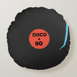Almofada Redonda Gramophone Record Travesseiro Disco anos 80 - Part