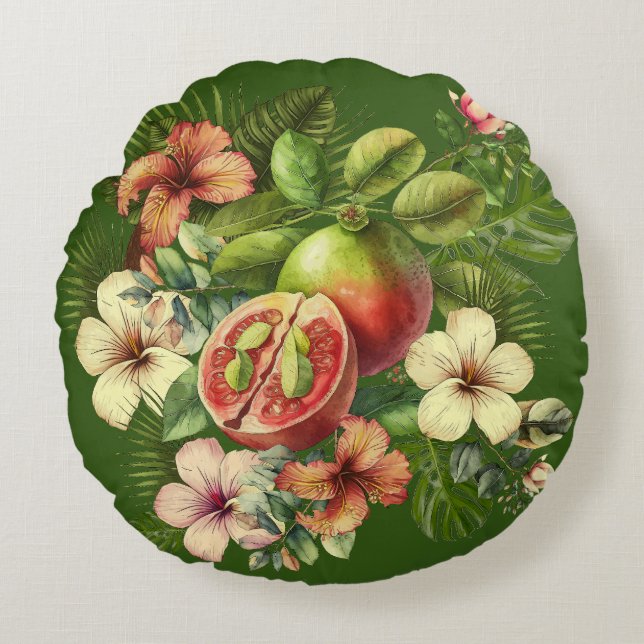 Almofada Redonda Grandma Manuela's Guavas (Frente)