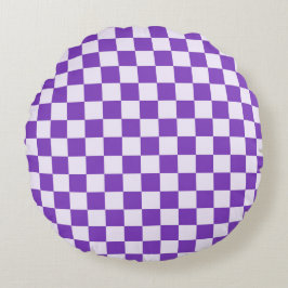 Almofada Redonda Grape soda checkerboard pattern