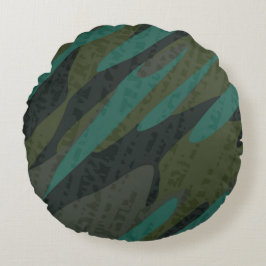 Almofada Redonda Green Camo Abstract