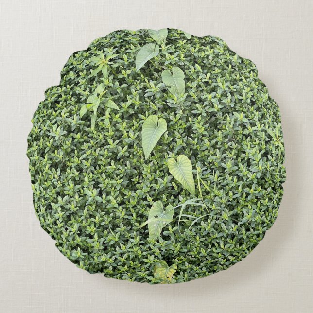 Almofada Redonda Green Grass Round Pillow - Bring the Outdoors In (Frente)