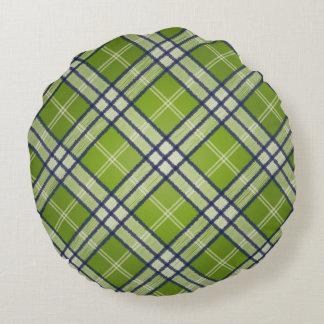 Almofada Redonda Green Tartan