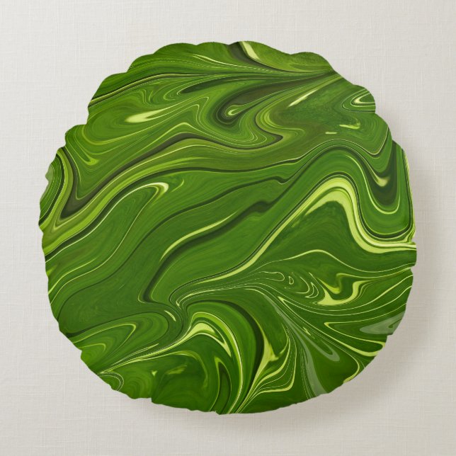 Almofada Redonda Greenery Swirls (Frente)