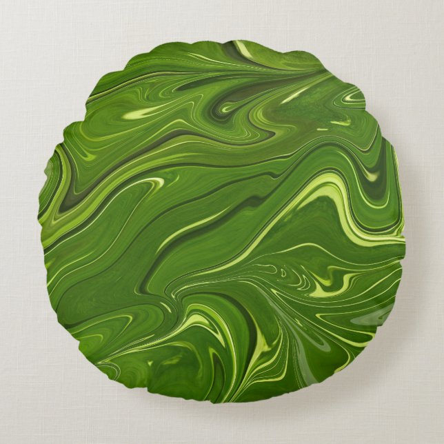 Almofada Redonda Greenery Swirls (Frente)