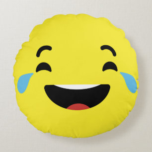 Almofada Redonda Grito que ri Emoji