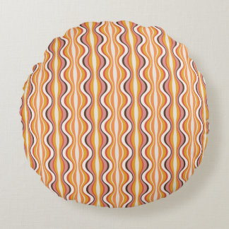 Almofada Redonda Groovy, 70s retro style patterned Round Pillow