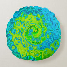 Groovy Chartreuse e Aquamarine Líquido Turbilhão