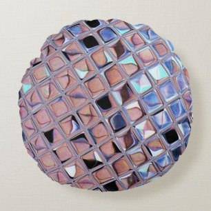 Almofada Redonda Groovy Disco Mirror Ball para Dance Party