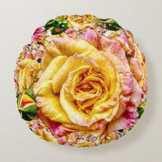 Almofada Redonda Groovy Golden Rose Opulence: