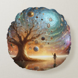 Almofada Redonda Grove de Caçadores de Tempo