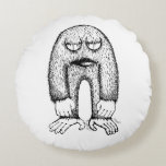 Almofada Redonda Grumpy Little Monster Indie Art Pillow<br><div class="desc">Some days you’re sunshine. Other days… you’re this little monster. This quirky hand-drawn grumpy creature adds humor and personality to your space while the soft round pillow brings cozy comfort. A playful indie illustration that turns moods into style and makes your couch instantly cooler.</div>