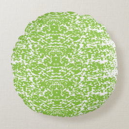 Almofada Redonda Grunge Lime Green Pattern - Summer Abstract Decor