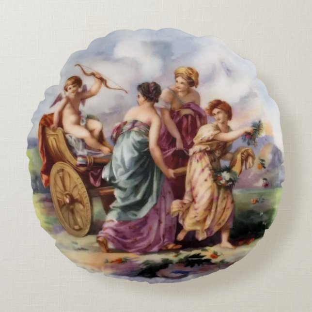 Almofada Redonda Guardian Angel Liderando o Caminho (Frente)