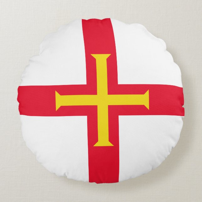 Almofada Redonda Guernsey Flag (Frente)