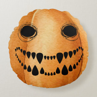 Almofada Redonda Halloween Jack-O-Lanterna Pumpkin