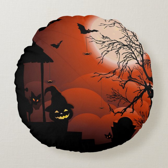 Almofada Redonda Halloween Malody Moonlight Nightare (Frente)