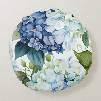Almofada Redonda Hamptons Hydrangeas Cushion