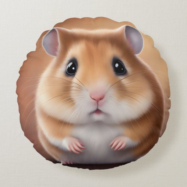 Almofada Redonda Hamster Bonito (Frente)