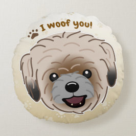 Almofada Redonda Happy Shih Tzu Dog Lover I Wows