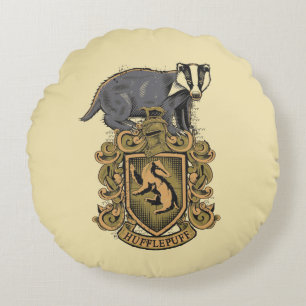 Almofada Redonda Harry Potter   Hufflepuff Crest with Badger