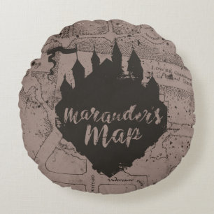 Almofada Redonda Harry Potter Mapa do Malandro do Castelo HOGWART
