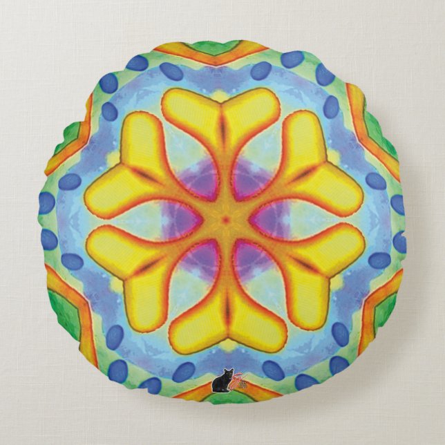Almofada Redonda Helios Kaleidoscope (Frente)