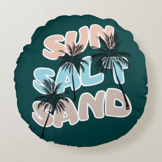 Almofada Redonda Hellow Summer Graphic (Frente)