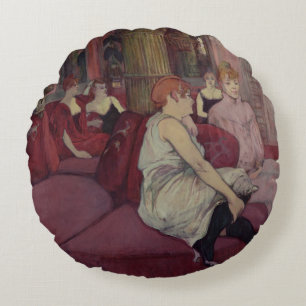 Almofada Redonda Henri de Toulouse-Lautrec no salão de beleza no