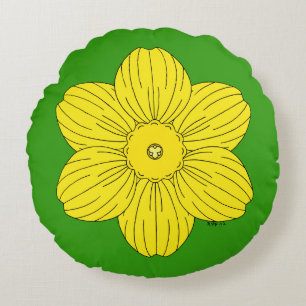 Almofada Redonda Heraldic Daffodil