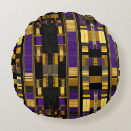 Almofada Redonda Herança do Caribe Africano de Luxo Multicoloração