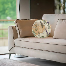 Almofada Redonda Herbal Blossoms