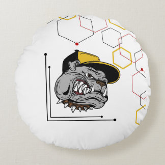 Almofada Redonda Hexagon-Pitti gespiegelt Kissen rund