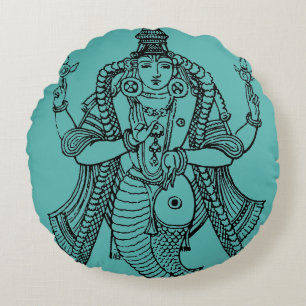 Almofada Redonda Hinduísmo: Vishnu