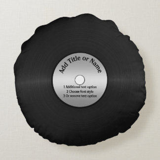 Almofada Redonda Historial do Registro de Vinil LP