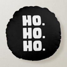 HO. HO. HO. Preto e Branco com Fundo de Xadrez de 