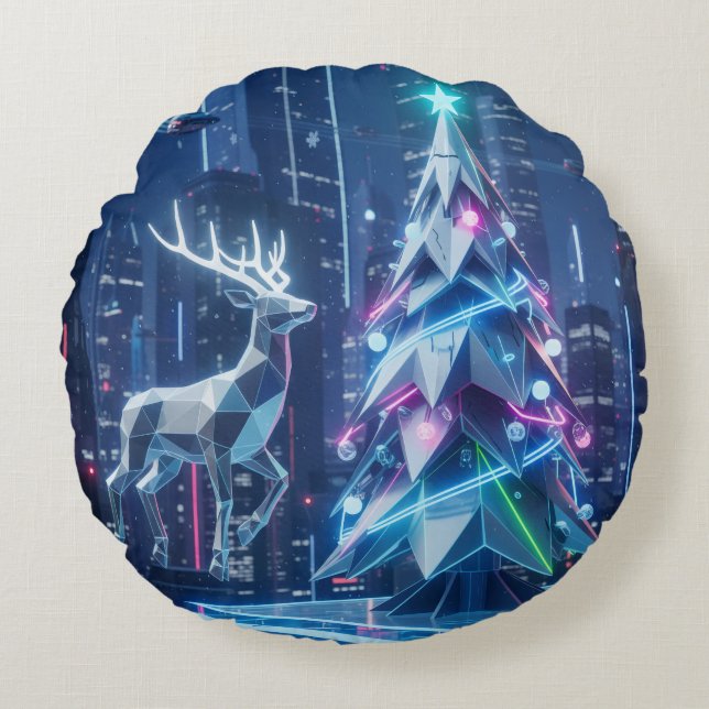 Almofada Redonda Holiday Throw Pillow (Frente)